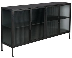Fekete fém tálalószekrény 150x80 cm Boli – Dutchbone