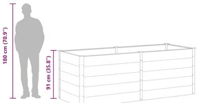 szürke WPC kerti magaságyás 250 x 100 x 91 cm