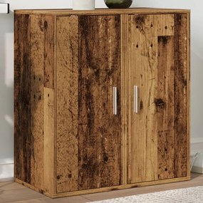 2 db antik fa színű szerelt fa cipősszekrény 32 x 35 x 70 cm