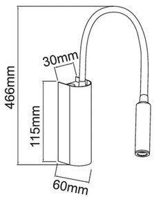 Orlicki Design NUTO OR81695 Fali lámpa 1x3W/Led 3000K 135LM