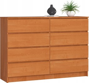 Komód szekrény K140 8 fiókos éger Akd