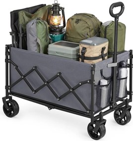 SONGMICS összecsukható kempingkocsi, 150 l / 150 kg, szürke