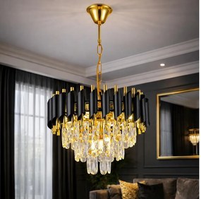 Brilagi - Láncos csillár ECLIPSE 5xE14/10W/230V Ø 38 cm fekete/arany