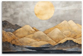 Gario Vászonkép Japán táj arany hegyek Méret: 120 x 80 cm