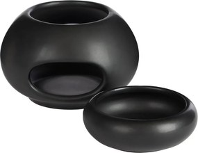 AMBIANCE porcelán aromalámpa, fekete