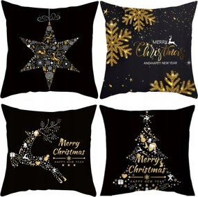 4x Karácsonyi Párnahuzat Szett Karácsonyi Párnahuzat 40X40