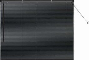 vidaXL Zsalugáter Redőnyök Fekete 130 x 155 cm Alumínium