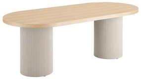 Étkezőasztal kőrisfa dekoros asztallappal 100x220 cm Solva – House Nordic