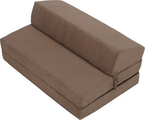 Összecsukható matrac/fotel, 2v1, világosbarna, VEDIS