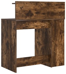 vidaXL Asztal tárolóval Füstölt tölgy 90x48x101.5 cm Szerelt fa
