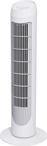 HOMCOM 45W Oszcilláló Torony Ventilátor Csendes Függőleges Ventilátor 3 Sebességgel 70° Oszcillációval Nappali Hálószoba Irodába Ø27x75 cm Fehér | Aos
