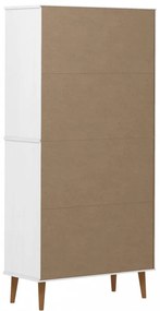 MOLDE fehér tömör fenyőfa könyvszekrény 85 x 35 x 170,5 cm