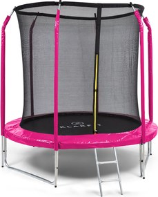 KLARFIT Jumpstarter, trambulin, 2,5 m Ø, háló 120 kg max., 195 cm Ø ugrófelület