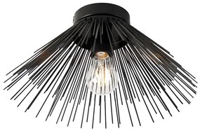 Art Deco mennyezeti lámpa fekete - Seprű