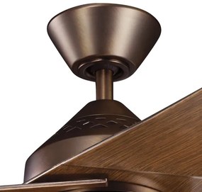 Kichler KLF-JADE-60-BB-LED Dimmelhető mennyezeti ventilátor JADE 18W/230V barna + távirányító