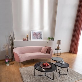 Artemida dohányzóasztal szett Fekete - Szürke 80 cm