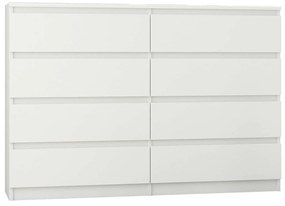 Komód 8 fiókos 120 cm R120-S8 fehér