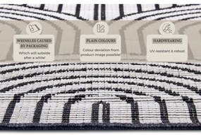 Fekete-fehér kültéri szőnyeg 80x150 cm Pangli Black – Hanse Home