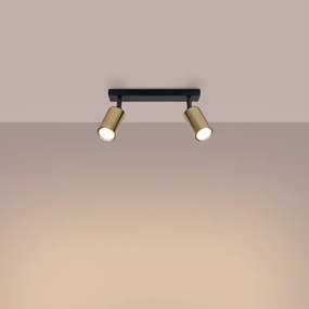 Sollux SL.1383 - Spotlámpa WINX 2xGU10/10W/230V fekete/arany