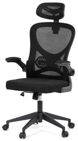 Irodai forgószék hintamechanikával, fekete kárpittal. KA-K2021 BK