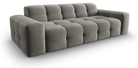 Szürke bársony kanapé 222 cm Kendal – Micadoni Home