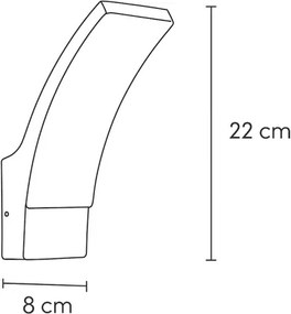 Brilagi - LED Kültéri fali lámpa ARCELO LED/9W/230V IP44