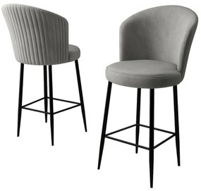 Fora Grey and Black bárszék szett, 4 db, 4 db