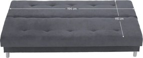 Kihúzható kanapé, szürke, ALADA