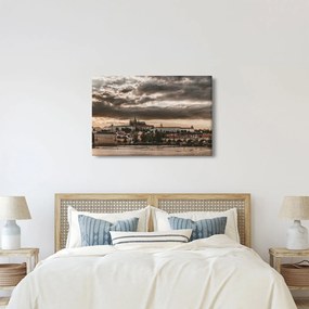 Kép - felhős Prága (90x60 cm)