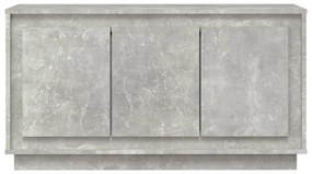 betonszürke szerelt fa tálalószekrény 102 x 35 x 55 cm