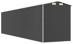 antracitszürke horganyzott acél kerti fészer 192 x 855 x 223 cm