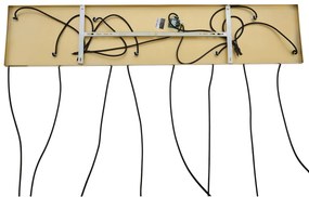 Art Deco függőlámpa arany színben, szivárványos üveggel, 8-as - Sandra