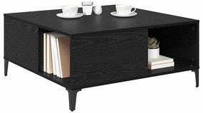 vidaXL Dohányzóasztal Fekete tölgy 80 x 80 x 36,5 cm Faanyag