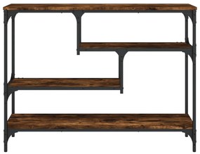 füstös tölgy színű szerelt fa tálalóasztal 100x30x75 cm
