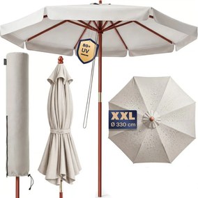 MALAGA napernyő, Ø330cm, bézs Kingsleeve