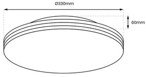 LED Fürdőszobai mennyezeti lámpa BEVER LED/16W/230V 4000K átm. 33 cm IP44