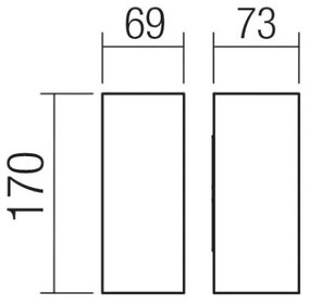 Redo 90635 - LED Kültéri lámpa SONNY 2xLED/5W/230V 2200/3000/4000K IP54 fehér