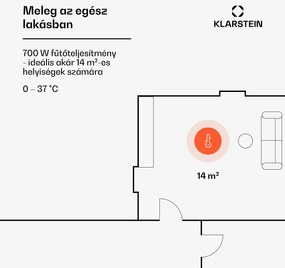 Klarstein Wonderwall Air Art Smart, infravörös hősugárzó, 120 x 60 cm, 700 W, alkalmazás, mandulavirág