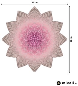 Falmatricák - Mandala barnás-rózsaszín