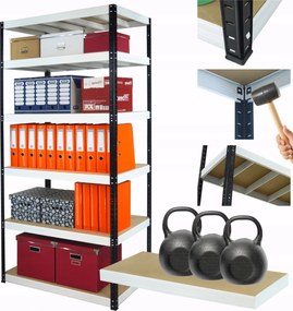 Tárolószekrény fém állvány Helios 213x120x45cm 6Px350kg 300EZER Komb