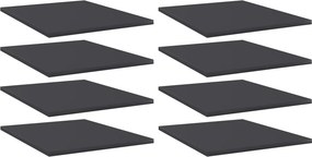 vidaXL 8 db szürke szerelt fa könyvespolc 40 x 50 x 1,5 cm