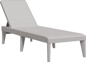 vidaXL szürke PP napozóágy 186 x 60 x 29 cm