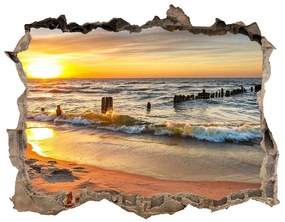 3d-s lyukat fali matrica Sunset beach nd-k-67409658