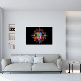 Kép - Buddha mellszobra neon színekben (90x60 cm)