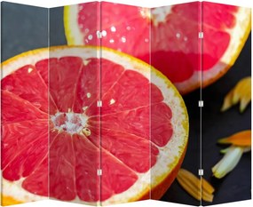 Paraván - Szeletelt grapefruit (210x170 cm)