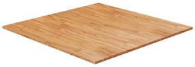 világosbarna kezelt tömör tölgyfa négyzet asztallap 90x90x2,5cm