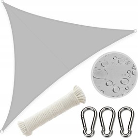 Napvitorla Vízálló Terasz Erkély Háromszög 5x4x4 Szürke