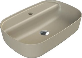 CeraStyle AQUA - PULTRA ültethető - Top Counter - porcelán mosdó - MATT BÉZS - 60 x 40 cm