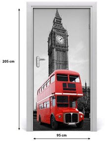 Ajtó tapéta London busz 75x205 cm
