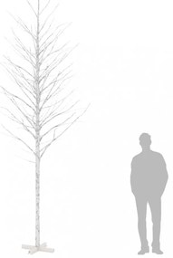 vidaXL fehér LED-es nyírfa 672 meleg fehér LED-del 400 cm